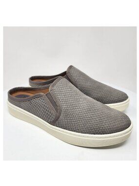 Sofft Somers Mule Women 7.5M Grey Snakeskin Embossed Leather Comfort SF0012308